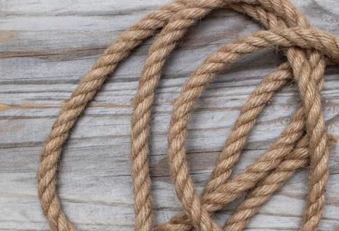 Rope on the boards. Stock Photos