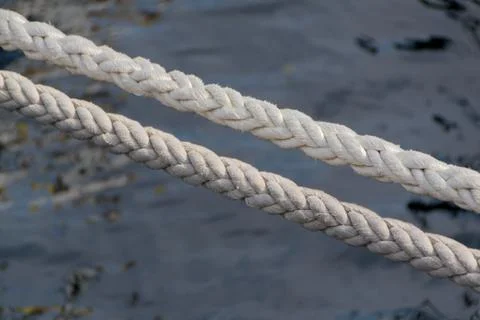 Rope for boat docking Stock Photos