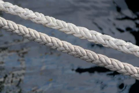 Rope for boat docking Stock Photos