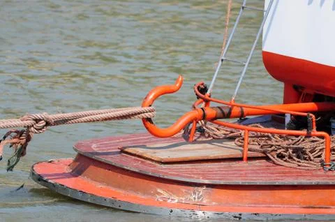 Rope boat hook Foto stock