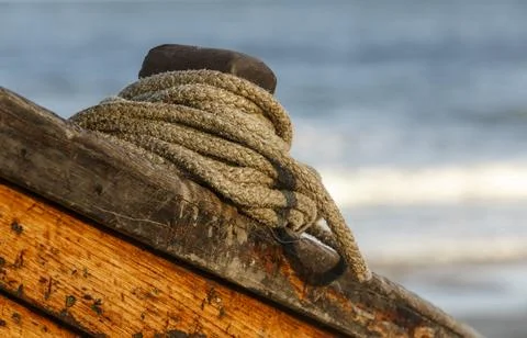 Rope on a boat Stock Photos