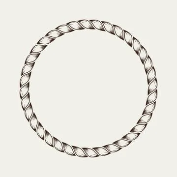 Rope Border Logo Template Illustration Design. Vector EPS 10. Stock Illustration