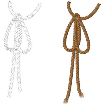 Rope bow Stock Illustration