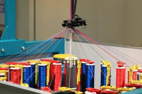 Rope braiding machine Stock Photos