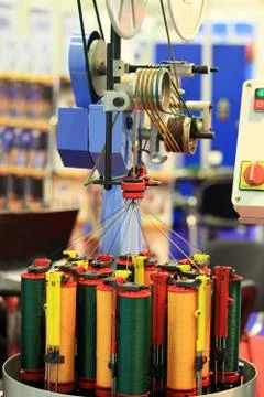 Rope braiding machine Stock Photos