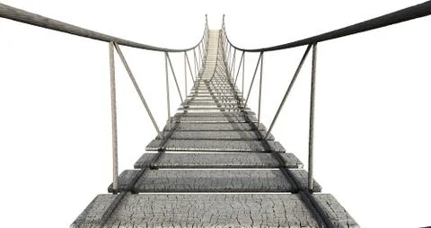 Rope bridge Illustrazione stock