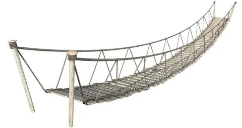 Rope bridge Ilustração Stock