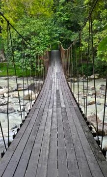 Rope bridge Stock Photos