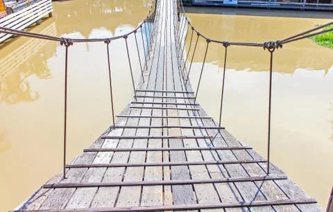 Rope bridge Foto stock