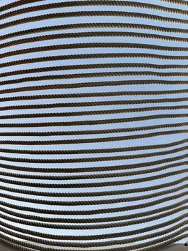 Rope canopy structure. Terrace. Stock Photos