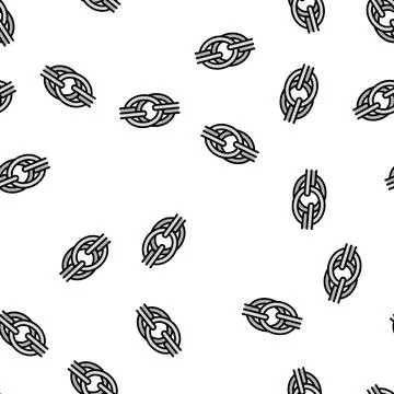 Rope chain vector seamless pattern Stock Illustration