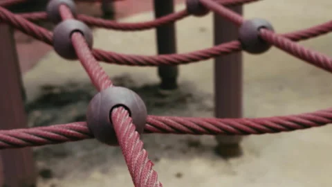 Rope in Children Playground Stock Footage 307913809