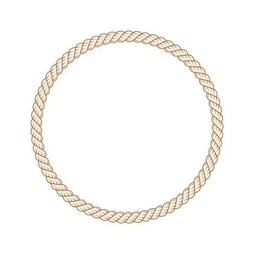 Rope circle frame vector illustration Stock Illustration
