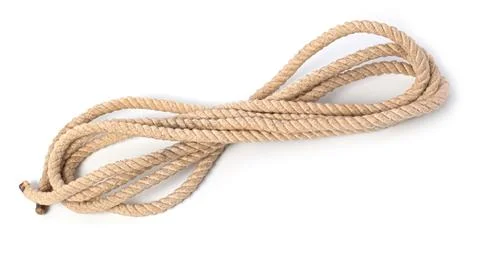 Rope close-up on a white Stock Photos