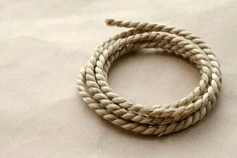 Rope closeup on paper background Stock Photos