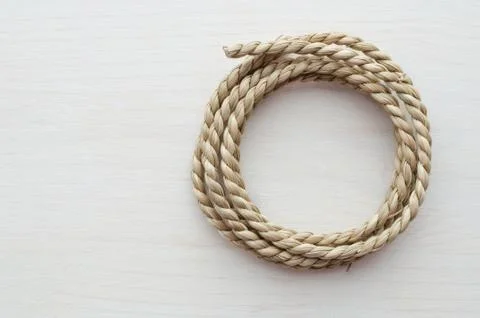 Rope closeup on white background Stock Photos