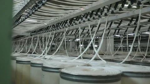 Rope of cotton barrels Stock Footage 229946465