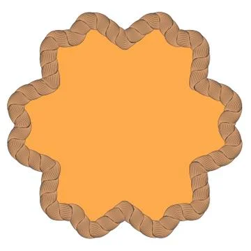 Rope Creative Ornamental Frame Isolated Illustrazione stock