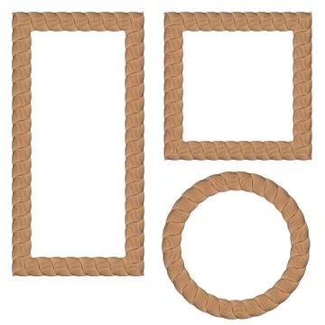 Rope Creative Ornamental Frames Illustrazione stock