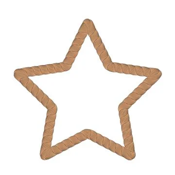 Rope Creative Ornamental Star Frame Illustrazione stock