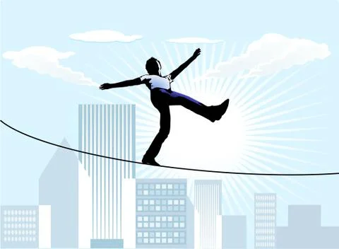 Rope-dancer Stock Illustration