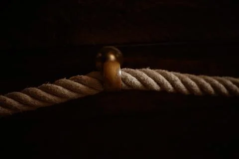 Rope on dark background Stock Photos