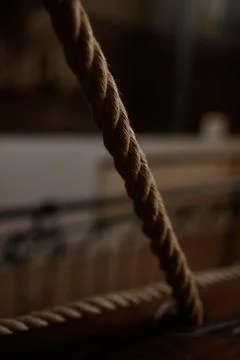 Rope on dark background Stock Photos