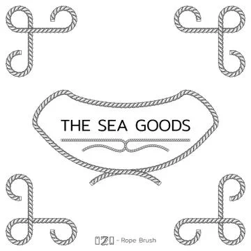Rope design elements. Frame for text of marine theme. Template, nautical design Stock-Illustration