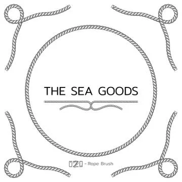 Rope design elements. Frame for text of marine theme. Template, nautical design Stock-Illustration