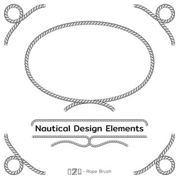 Rope design elements. Frame for text of marine theme. Template, nautical design Stock-Illustration
