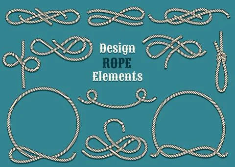 Rope Design Elements Stock Illustration