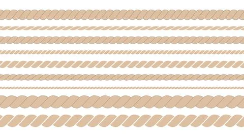 Rope of different thickness net Stock Illustration