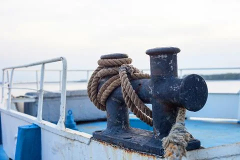 Rope on the dock Stock Photos