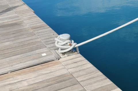 Rope on the docks Stock Photos