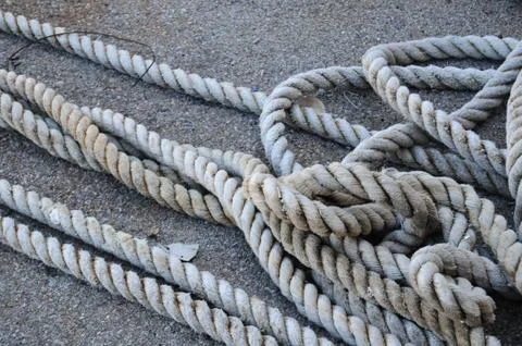 Rope on the docks Stock Photos