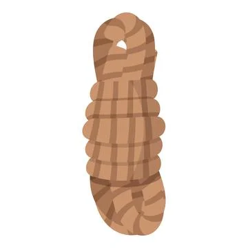 Rope element icon cartoon vector. Natural knot Stock Illustration