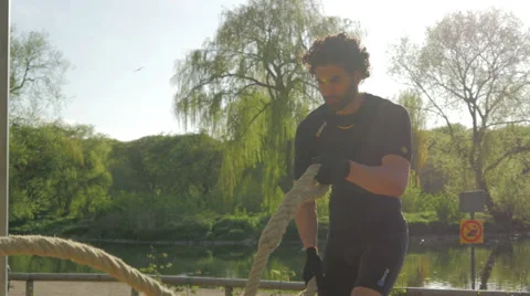 Rope excerise Stock Footage 50039765