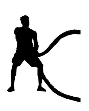 Rope exercise Stock Illustration