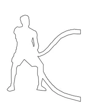 Rope exercise outline Stock-Illustration