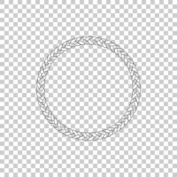 Rope frame icon isolated on transparent background. Frames from nautical rope Stock Illustration