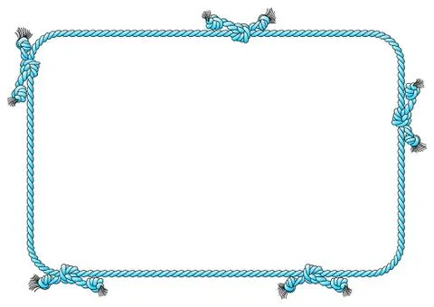 Rope frame with knots Stock Illustration