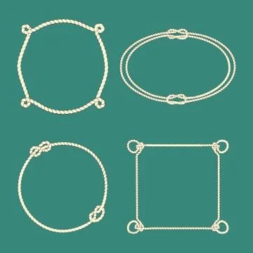 Rope frame set Stock Illustration