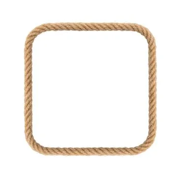 Rope frame in shape square Stock Photos