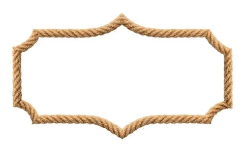 Rope in frame shape on white background Stock Photos