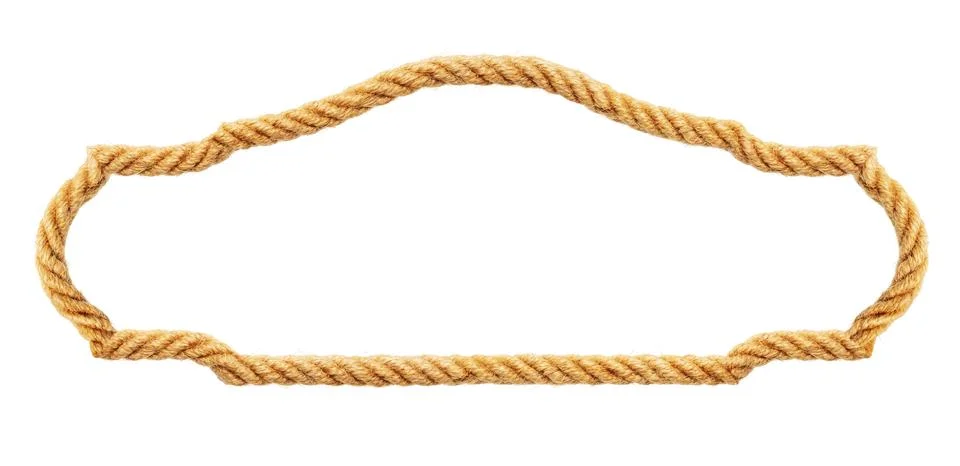 Rope in frame shape on white background Stock Photos