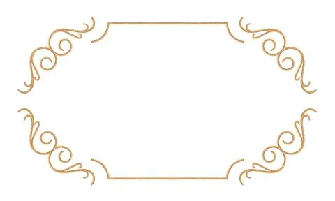 Rope in frame shape on white background Stock Photos