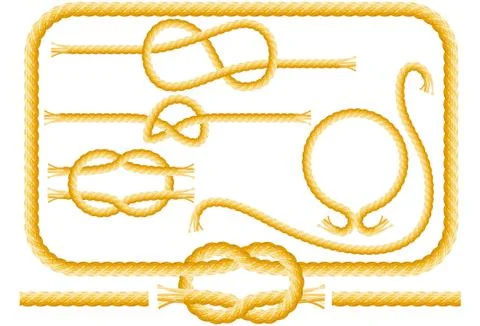 Rope frames and knots Stock Illustration