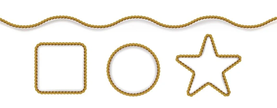 Rope frames set イラスト素材