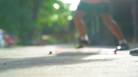 Rope on ground to exercise for athlete warm up before playing sport Stock Footage 91320888