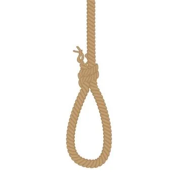 Rope hanging loop Stock Illustration